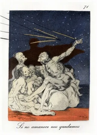 干刻版画 Dali - Si no amanece nos quedamos