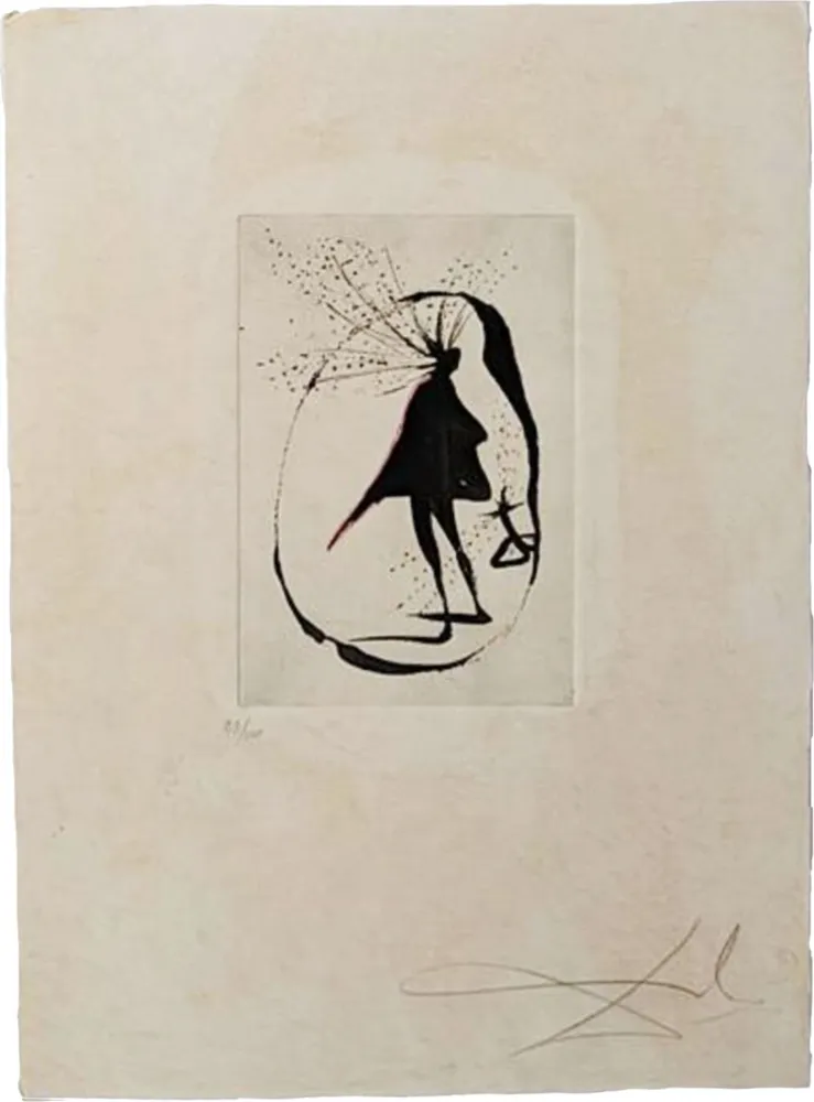 干刻版画 Dali - Silhouette
