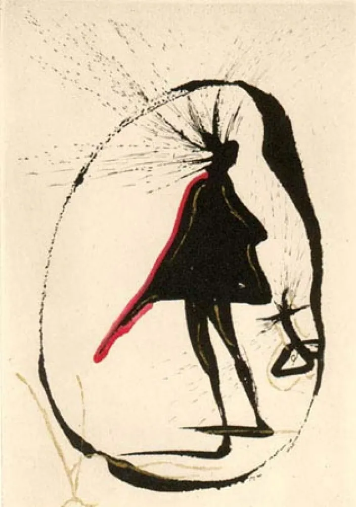 版画 Dali - Silhouette