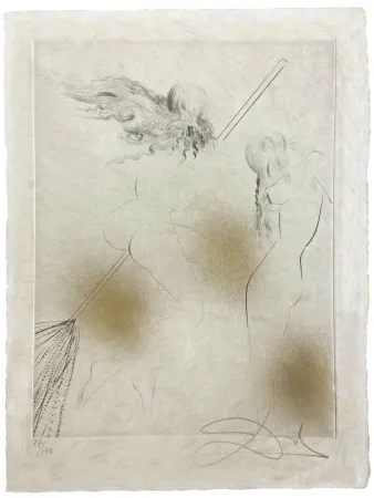 干刻版画 Dali - Sorciere au balai