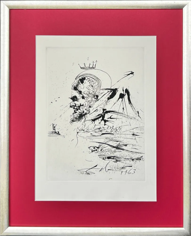 蚀刻版画 Dali - Study for a Dream
