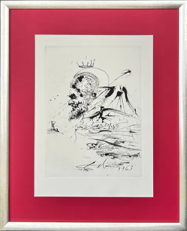 蚀刻版画 Dali - Study for a Dream