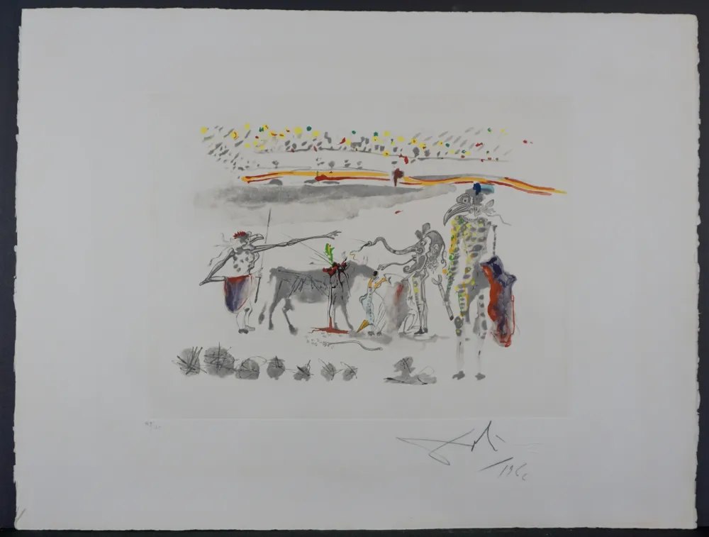 版画 Dali - Tauramachie Surrealiste The Parrots