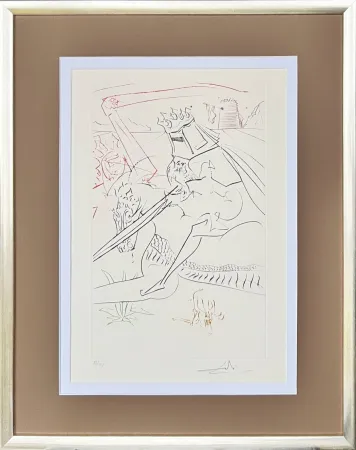 干刻版画 Dali - The Black Knight