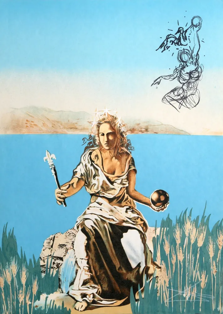 石版画 Dali - The Coronation of Gala (The Empress)