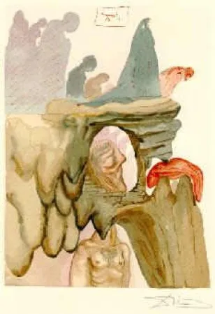 石版画 Dali - The Divine Comedy - Hell - Chant 22