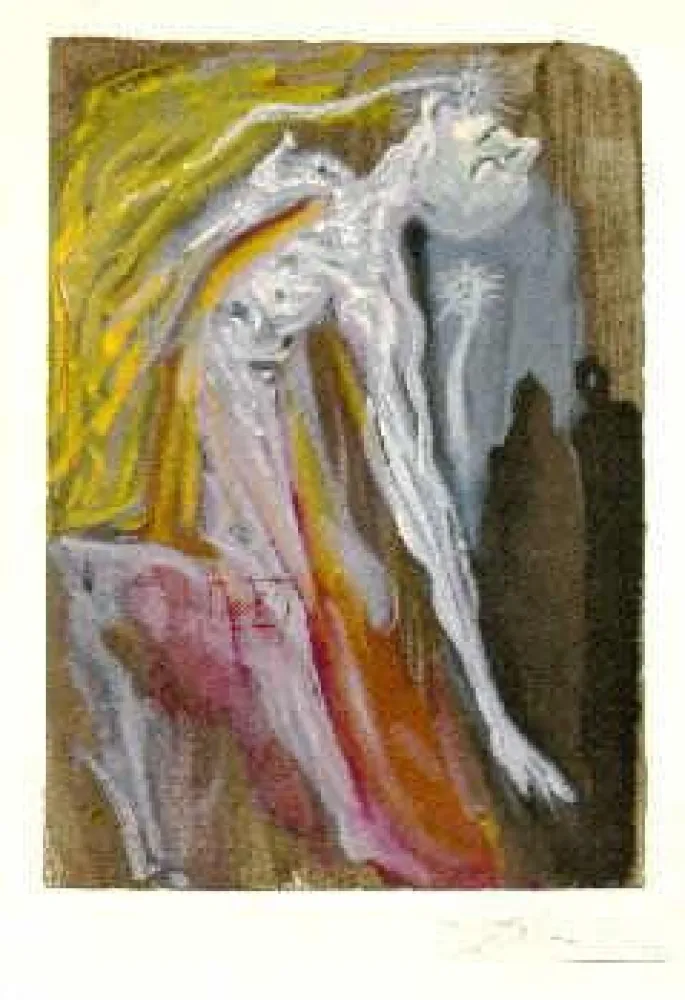 石版画 Dali - The Divine Comedy - Hell - Chant 9