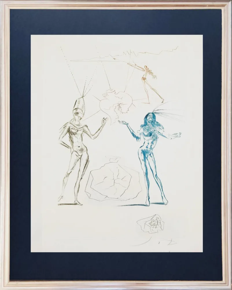 蚀刻版画 Dali - The Doomed Lovers