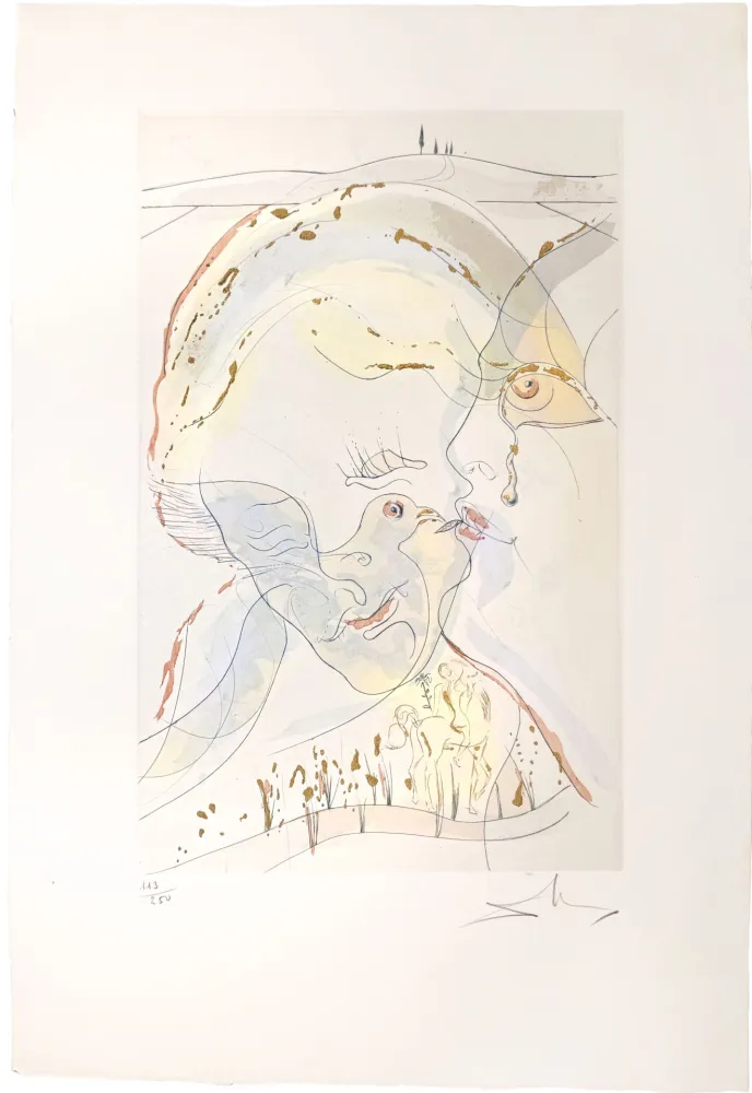 干刻版画 Dali - THE DOVELIKE EYES OF THE BRIDE