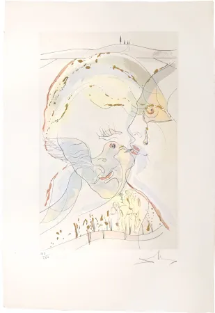 干刻版画 Dali - THE DOVELIKE EYES OF THE BRIDE