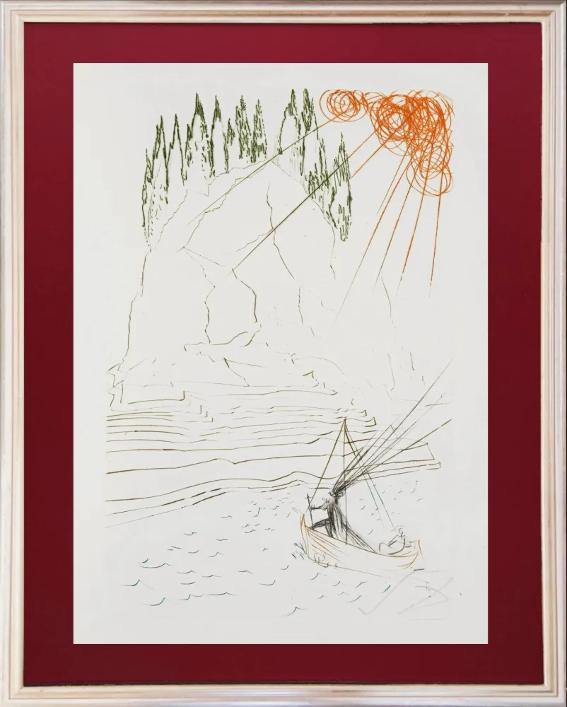蚀刻版画 Dali - The Fight with Sir Morhault
