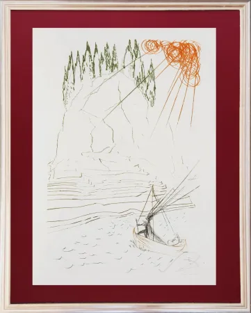蚀刻版画 Dali - The Fight with Sir Morhault
