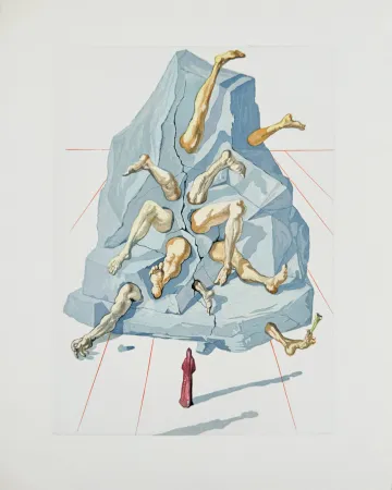 木刻 Dali - The Inferno, Canto 19 - The Simonists