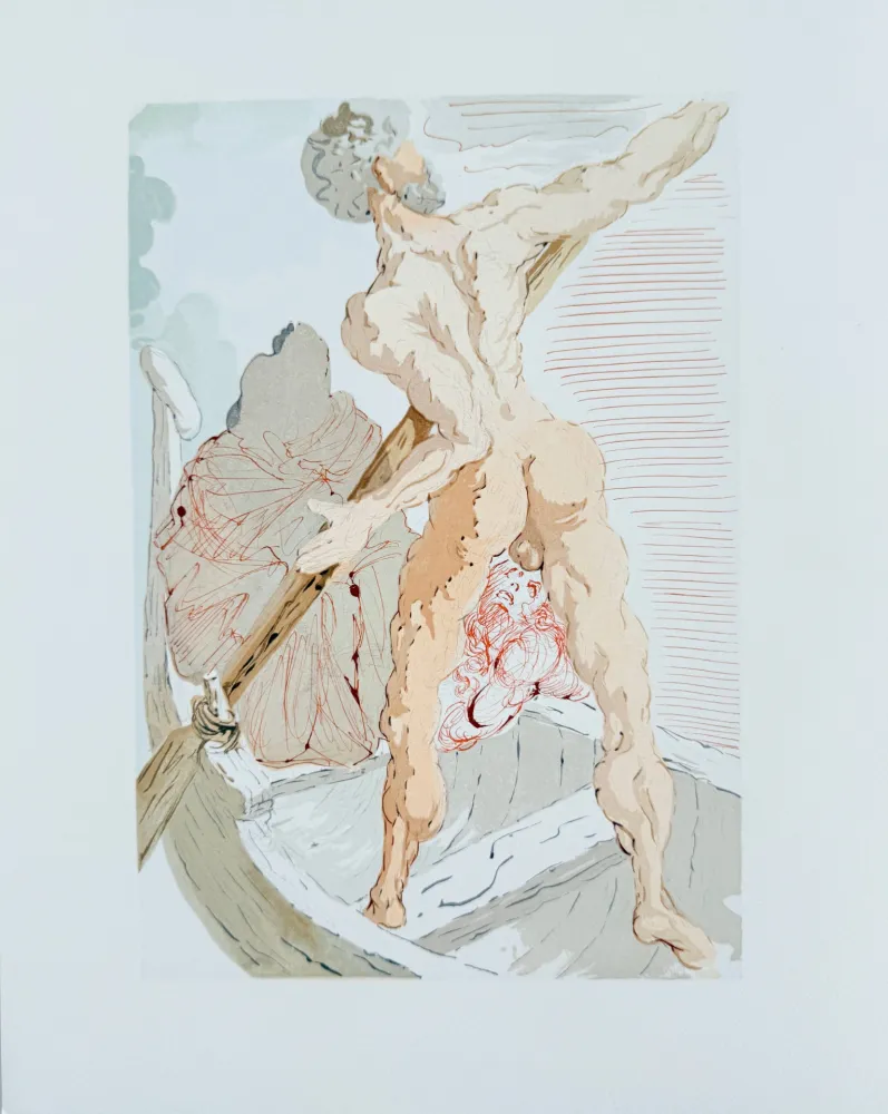 木刻 Dali - The Inferno, Canto 2 - Virigil comforts Dante