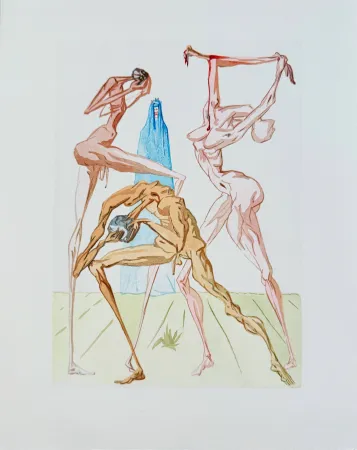 木刻 Dali - The Inferno, Canto 26 - The Dwellers of Prato