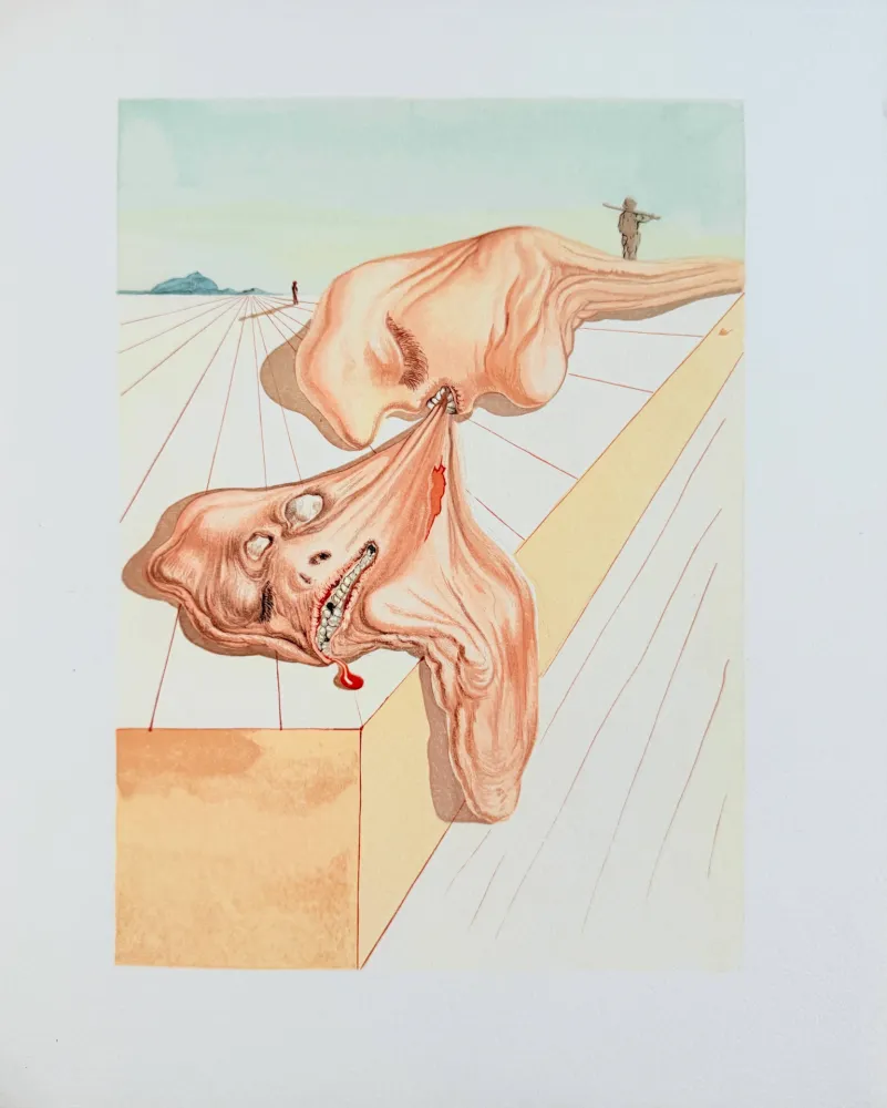 木刻 Dali - The Inferno, Canto 30 - Les Hommes qui s'entre-dévorent