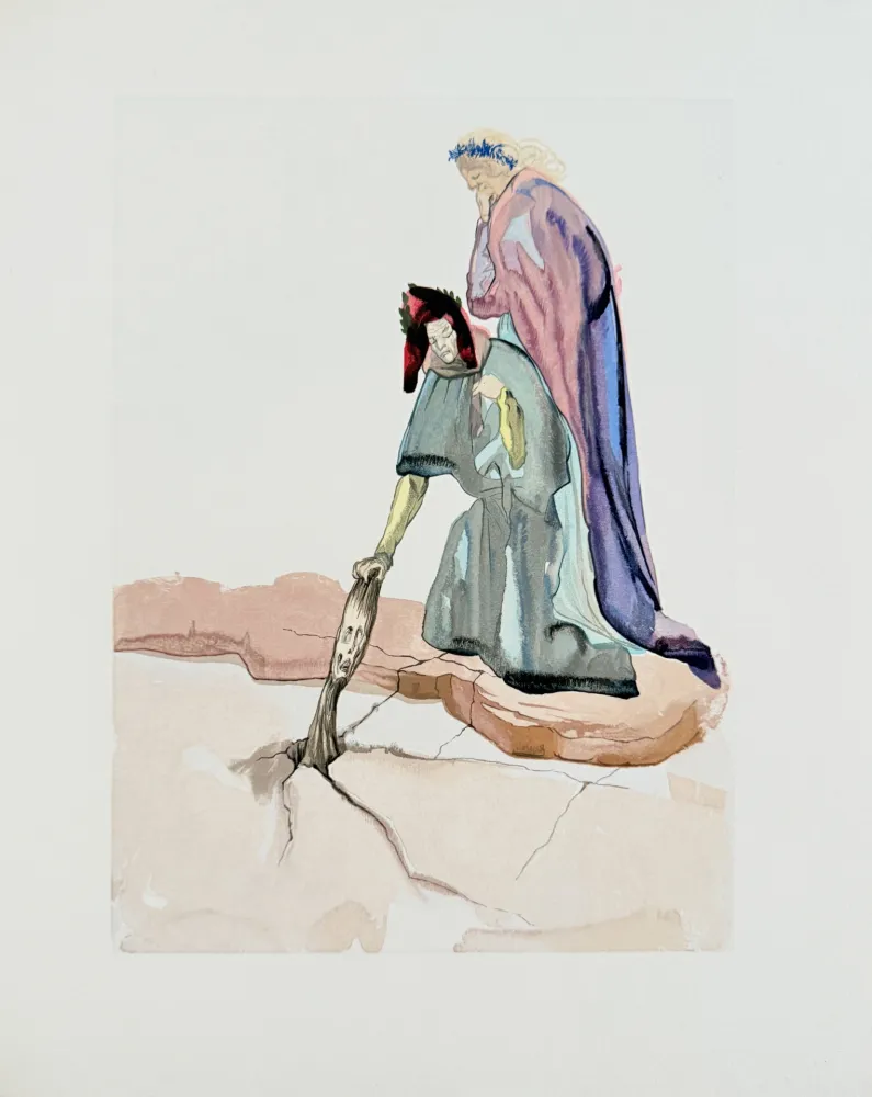 木刻 Dali - The Inferno, Canto 32 - Les Traitres envers leur patrie