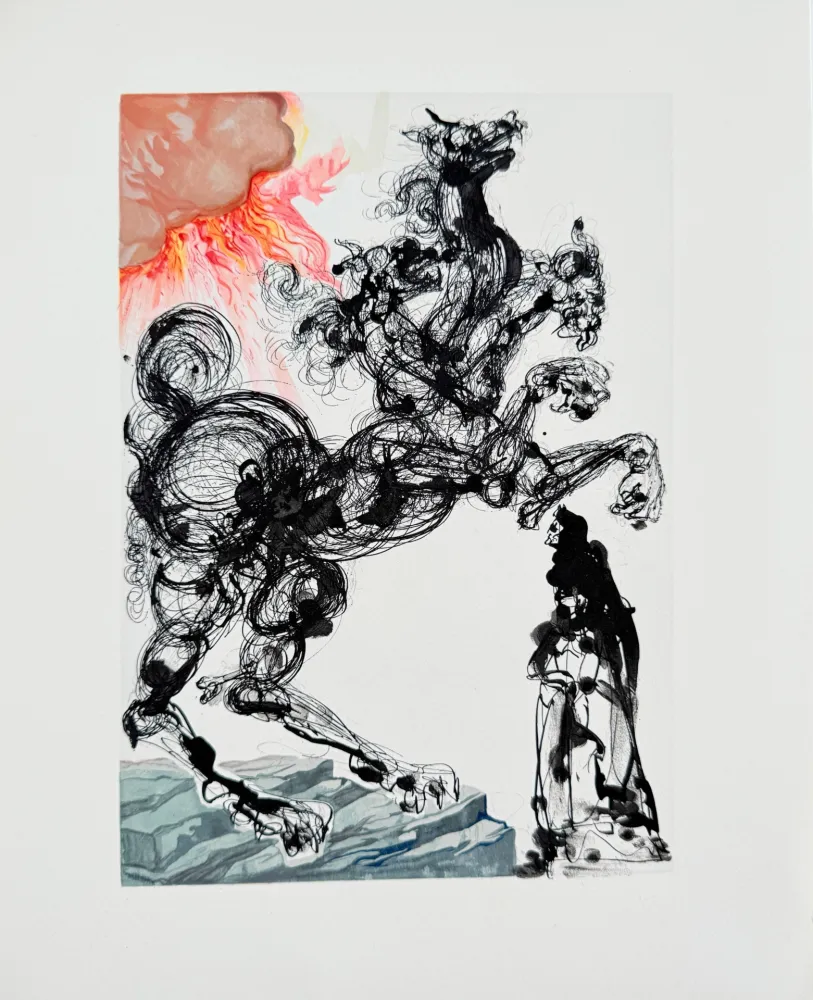 木刻 Dali - The Inferno, Canto 6 - Cerberus