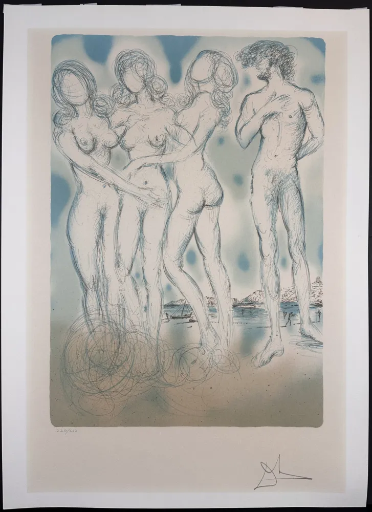 石版画 Dali - The Judgment of Paris
