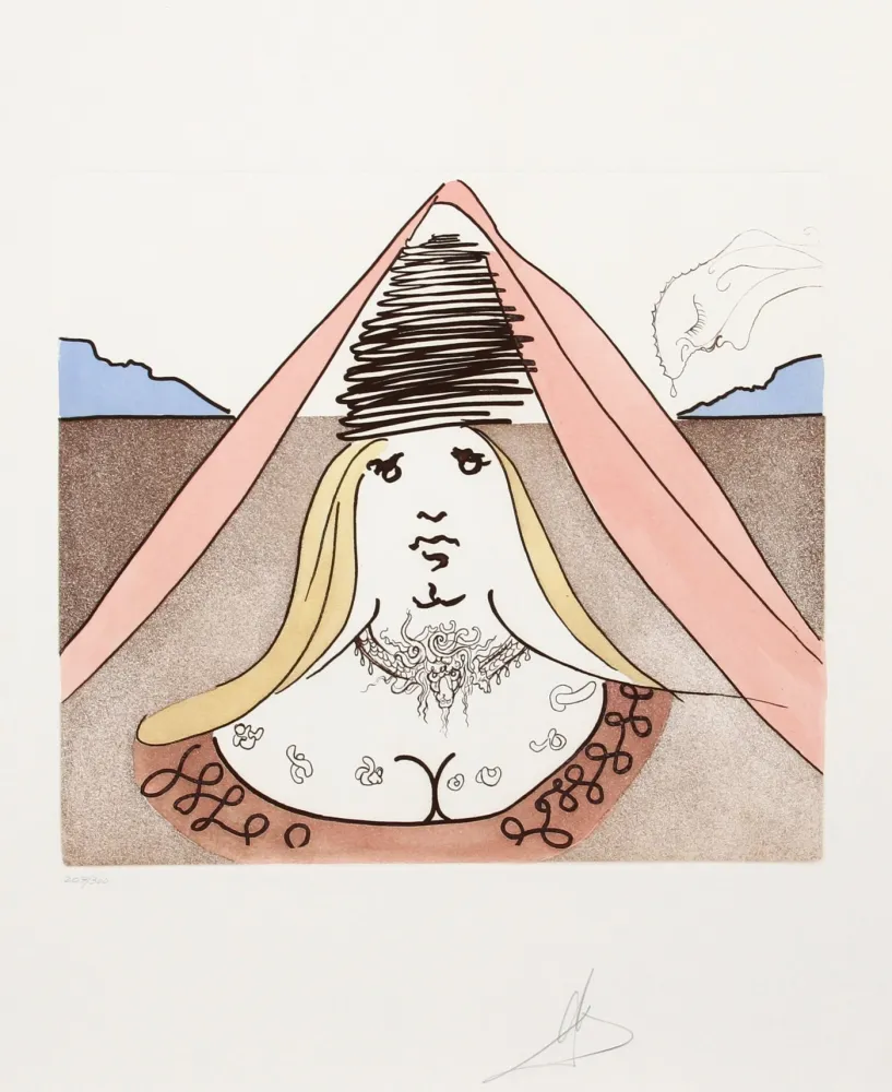版画 Dali - The Lady Dulcinea from Historia de Don Quichotte de la Mancha