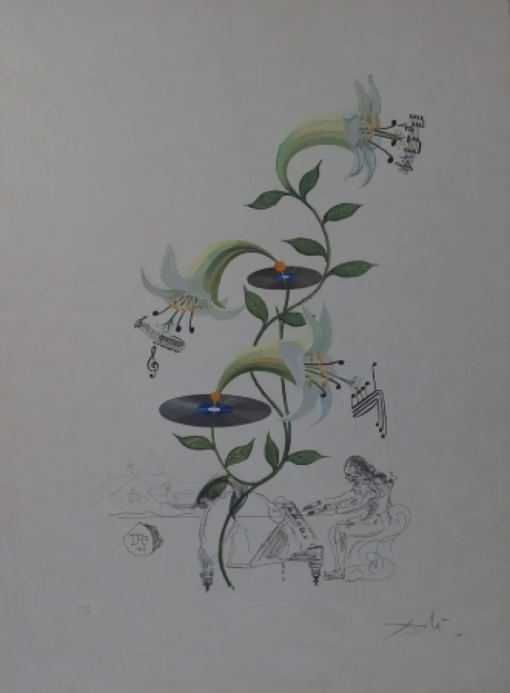 版画 Dali - The Lily - Lilium Musicum