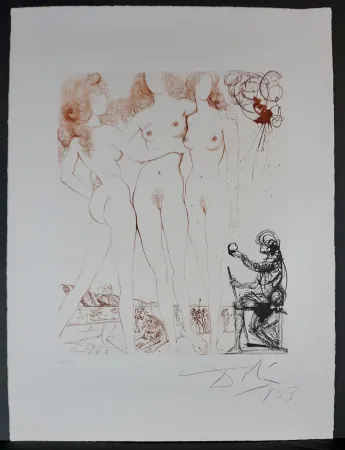 版画 Dali - The Mythology Judgment of Paris 