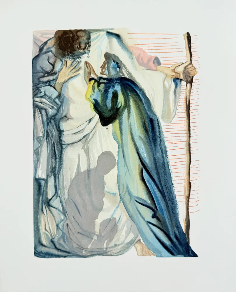 木刻 Dali - The Purgatory, Canto 14 - A Spirit Questions Dante