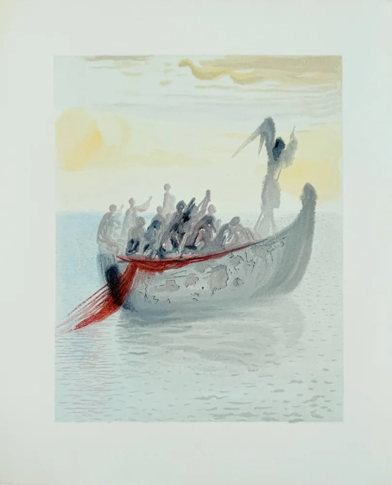 木刻 Dali - The Purgatory, Canto 2 - La Barque du Nocher