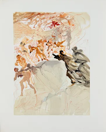 木刻 Dali - The Purgatory, Canto 25 - Mounting the Seventh Terrace, Lust