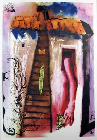 石版画 Dali - The Rabbit Sends in a little bill