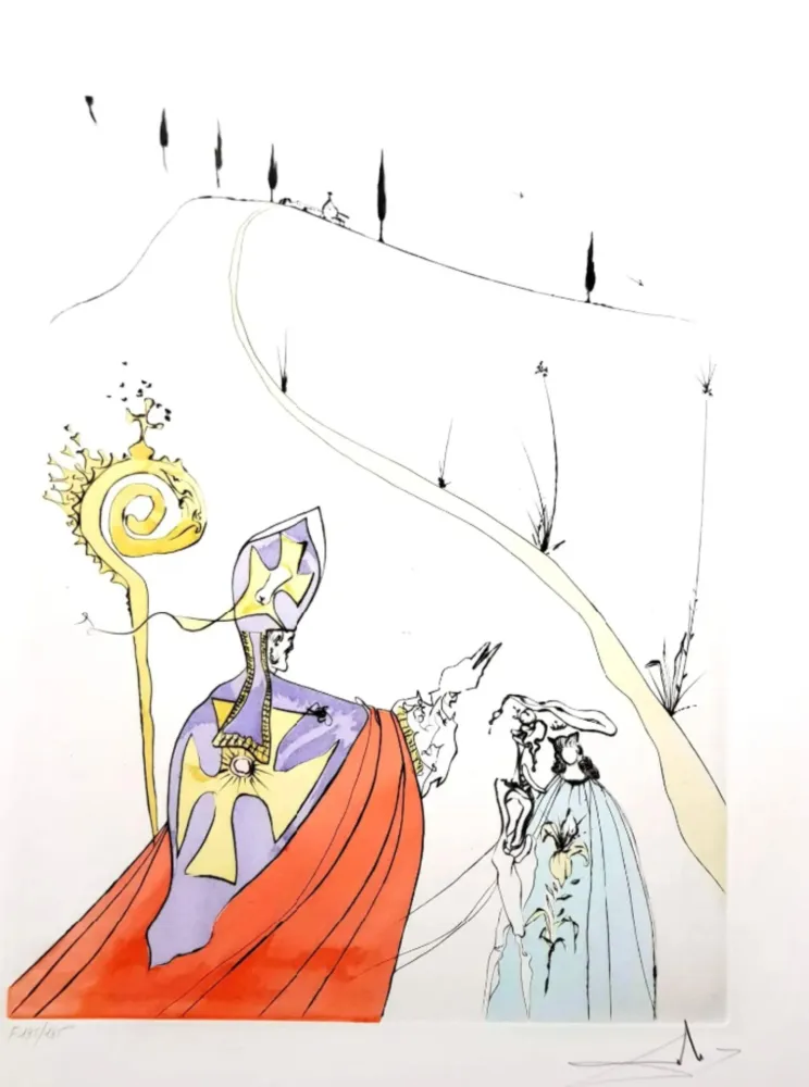 版画 Dali - The Sacred Love of Gala