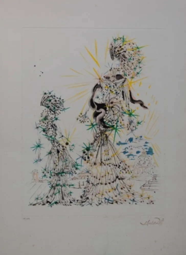 蚀刻版画 Dali - The scarf