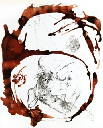 版画 Dali - Thesee et le Minotaure (Theseus and the Minotaur)