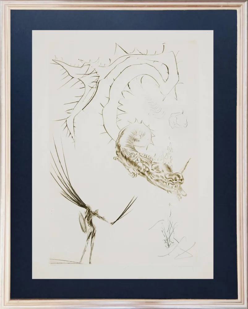 蚀刻版画 Dali - Tristram and the Dragon