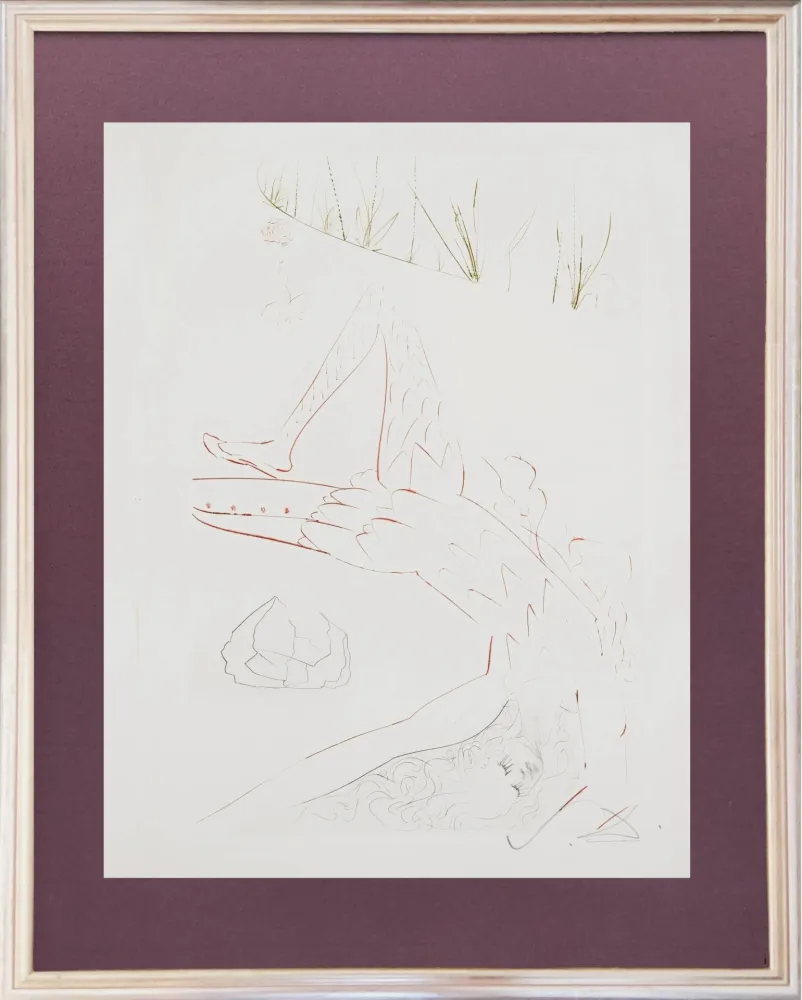 蚀刻版画 Dali - Tristram Wounded