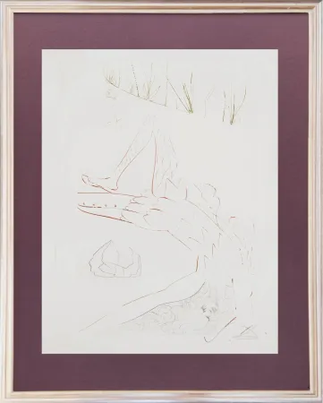 蚀刻版画 Dali - Tristram Wounded