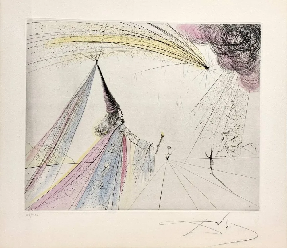 蚀刻版画 Dali - Urania from Suite Les Muses 