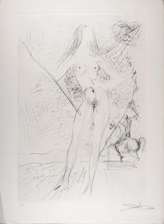 版画 Dali - Vénus des Constellations avec picador, 1975 - Hand-signed - Large size.