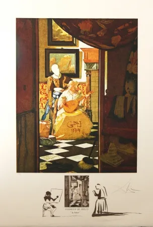 石版画 Dali - Vermeer 