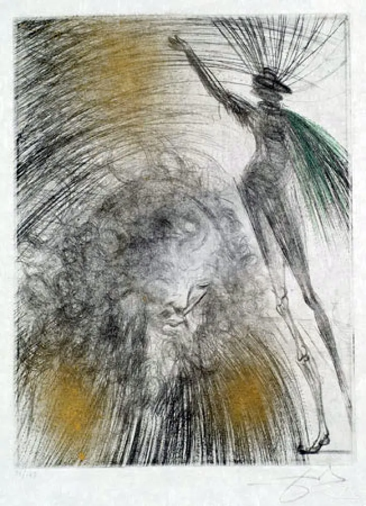 版画 Dali - Vieux Faust (Old Faust)