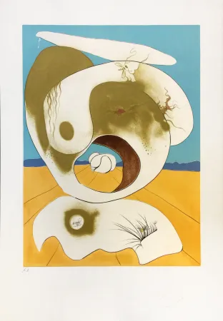 版画 Dali - VISION PLANETAIRE ET SCATOLOGIC