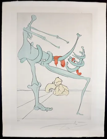 版画 Dali - Visions de Quevedo Mother and Child