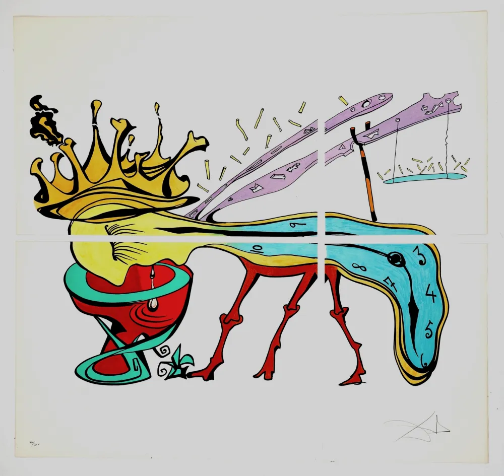 石版画 Dali - Vitraux in Four Sheets Royal Insect