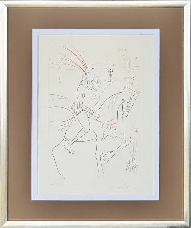 干刻版画 Dali - Viviane and Lancelot on the Lake