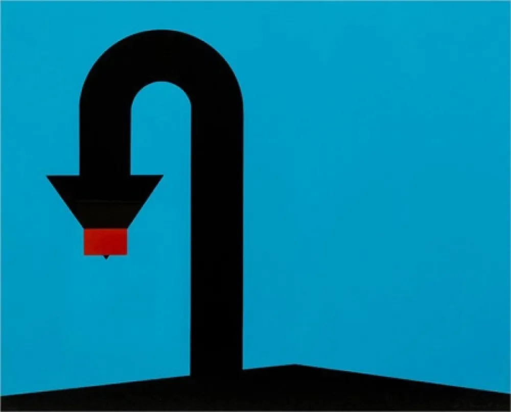 石版画 D'arcangelo - ARROW WITH RED END