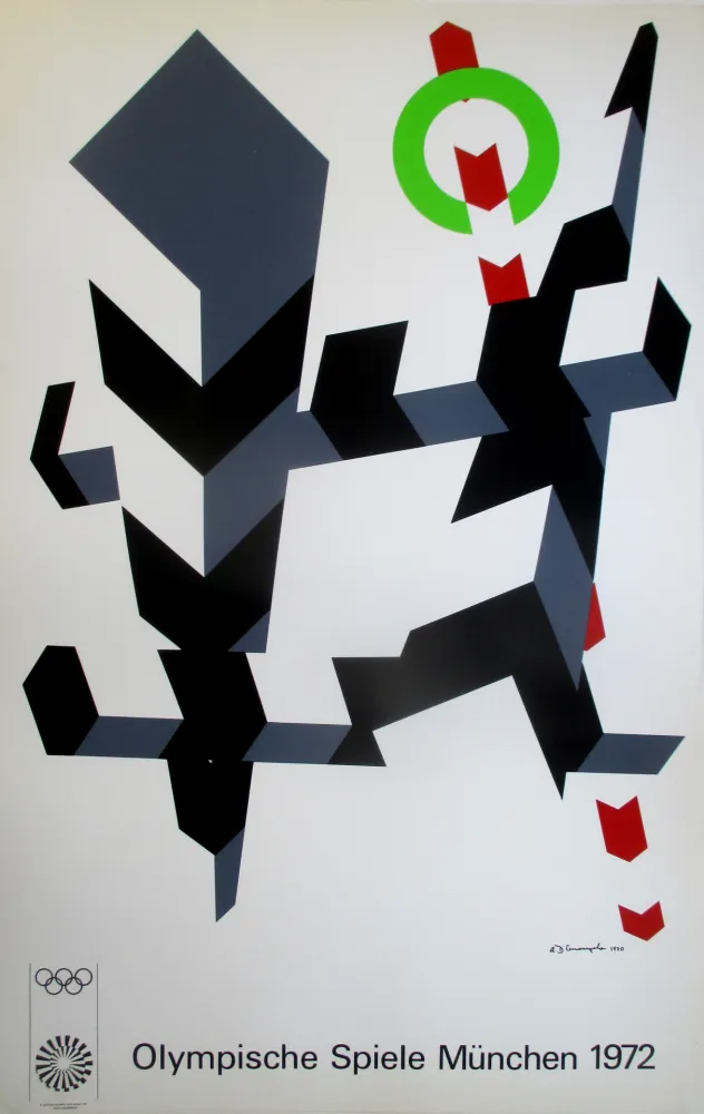 丝网印刷 D'arcangelo - OL 1972 - original colour silkscreen