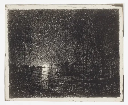 无技术 Daubigny - Effet de Nuit (Night Time, Night Effect, Night Impression)
