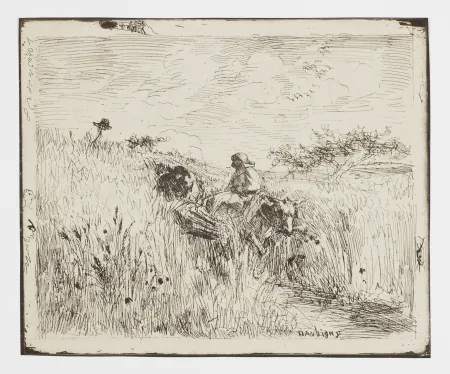 无技术 Daubigny - Sentier dans les Blés (The Path in the Wheatfield)