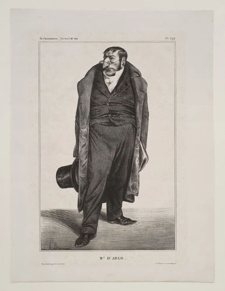 石版画 Daumier - Mr. D'Argo..