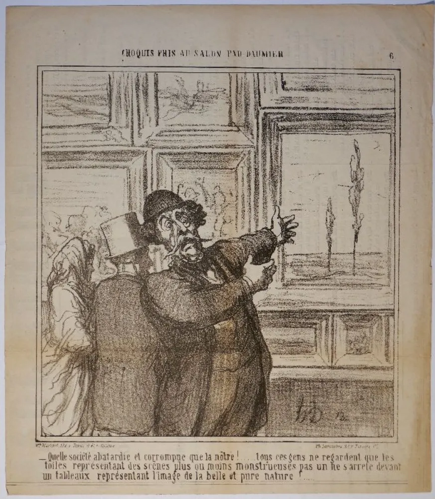 石版画 Daumier - – Quelle société abatardie et corrompue que la nôtre!.....
